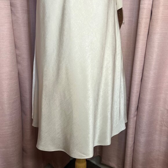 Carole Little Women's Size 14 Ivory A-Line Satin Dress NWT Career Elegant USA - Picture 4 of 14